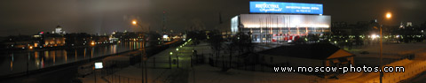 Night View from Krymsky Bridge to Central House of Artists