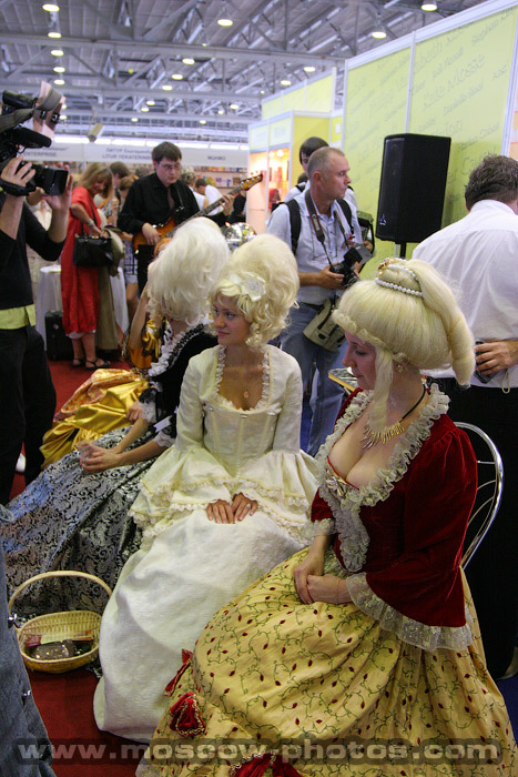 Noble beautiful women in costumes a-la Angelique