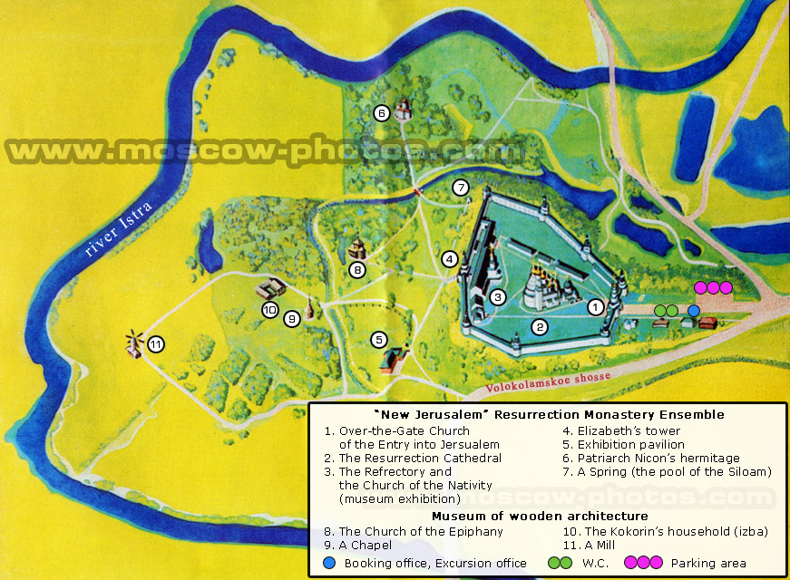 New Jerusalem Resurrection Monastery Ensemble Map
