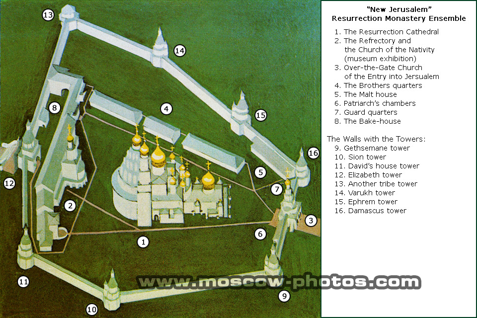 New Jerusalem Resurrection Monastery Ensemble Map 2
